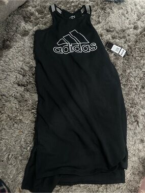 adidas Black Logo Tank Dress for Kids